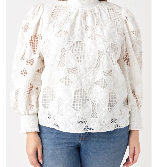 English Factory White Lace Blouse - Picture 2 of 12